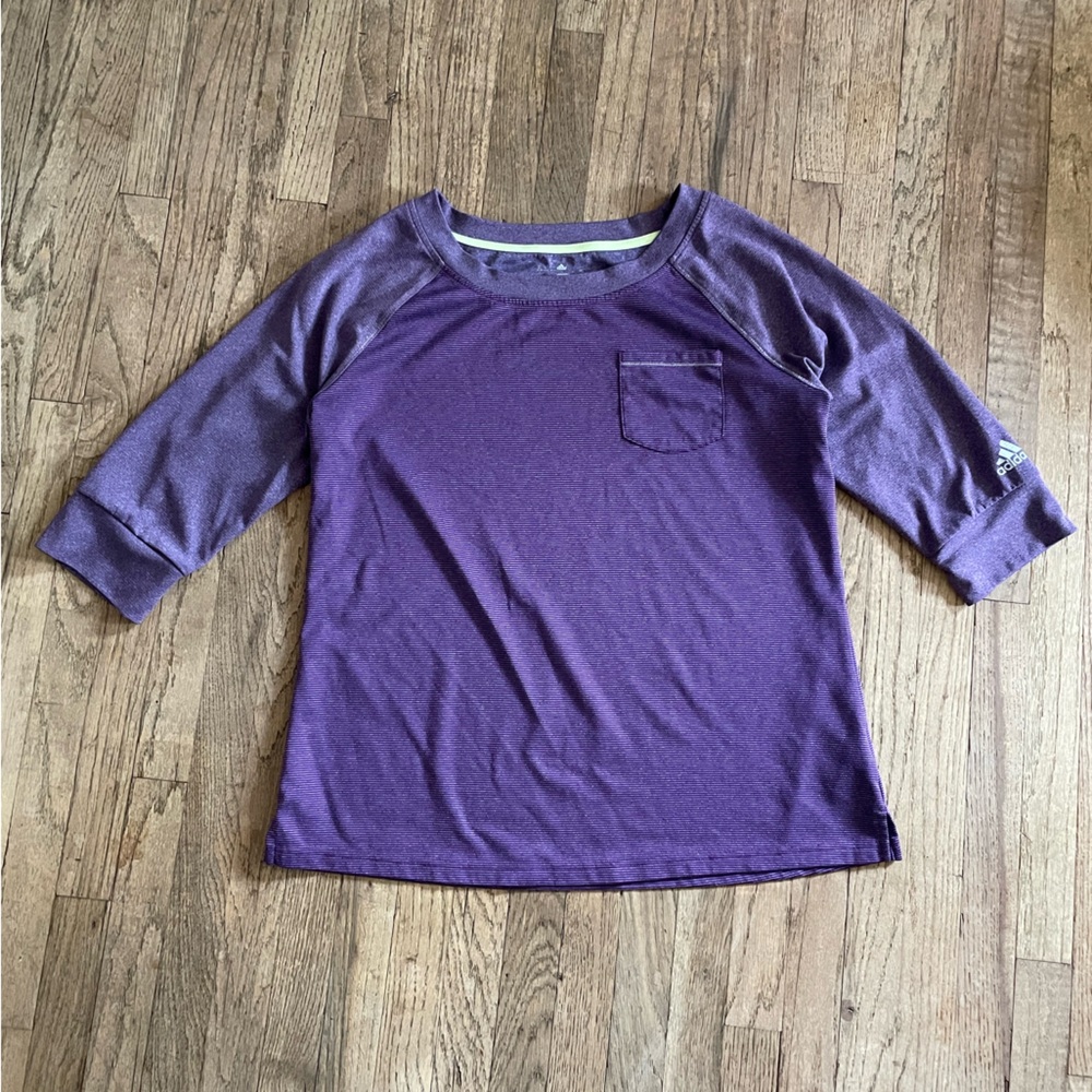 Adidas Purple Woman’s 3/4 Sleeve Shirt